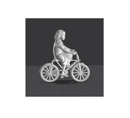 m dchen auf fahrrad 3d models download creality cloud 3d print model - Mito3D