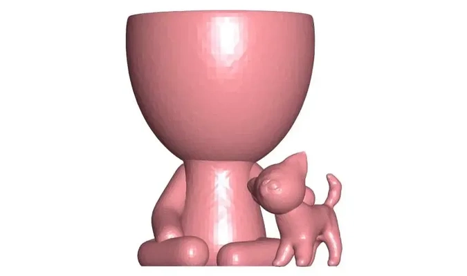 maceta juguete gato 3d modelos descargar crealidad nube 3d print model - Mito3D