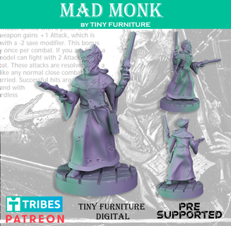 pazzo monaco tavola gioco 3d print model - Mito3D
