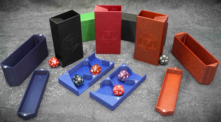 magnetic dice tower box 3d models download creality cloud board game 3d print model - Mito3D