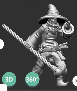 maschio umano mago dnd 3d modelli scarica creality nube giocattoli giochi 3d print model - Mito3D