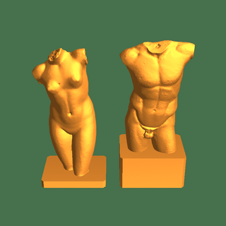 masculino tronco corpo personagens 3d print model - Mito3D