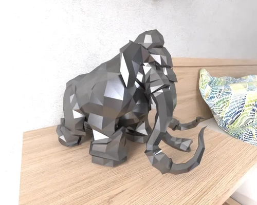 mamut lowpoly escuela politécnica 3d modelos descargar crealidad nube 3d print model - Mito3D