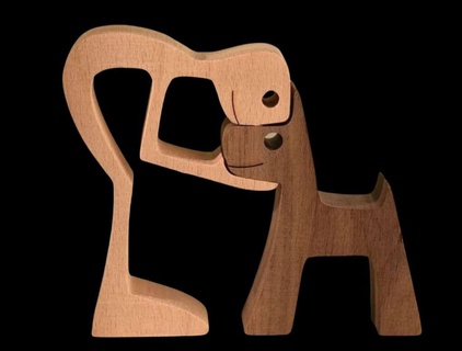 man dog Characters 3d print model - Mito3D