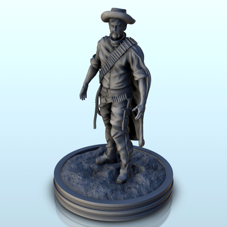 man hat cape 24 - west figure miniature Men 3d print model - Mito3D