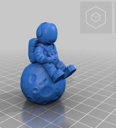 man sitting on moon 3d models download creality cloud sports & outdoor 3d print model - Mito3D