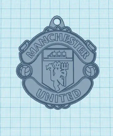 manchester united keyring 3d models download creality cloud 3D print model - Mito3D