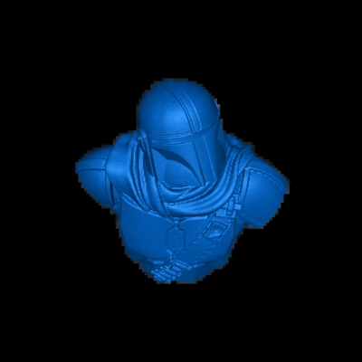 mandalorian bust 3d models download creality cloud 3d print model - Mito3D