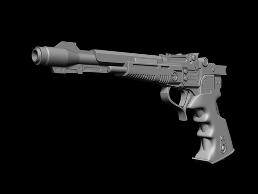 mandaloriano estrondo djarin estrela guerras blaster 3d digital baixar modelos crialidade nuvem brinquedo armas 3d print model - Mito3D