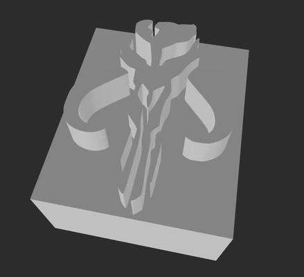 mandalorian logo 3d models download creality cloud 3d print model - Mito3D