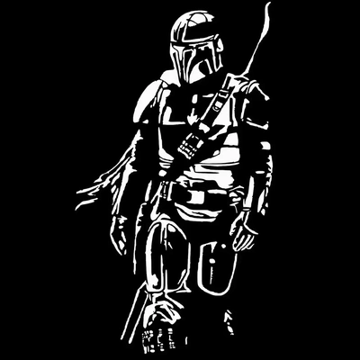 mandalorian stencil 3d models download creality cloud 3d print model - Mito3D