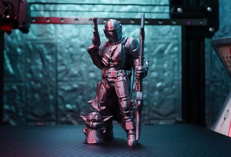 mandalorian support free remix pose 3 5 Others 3d print model - Mito3D