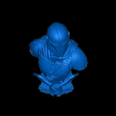 mando busto 3d modelle download realität wolke 3d print model - Mito3D