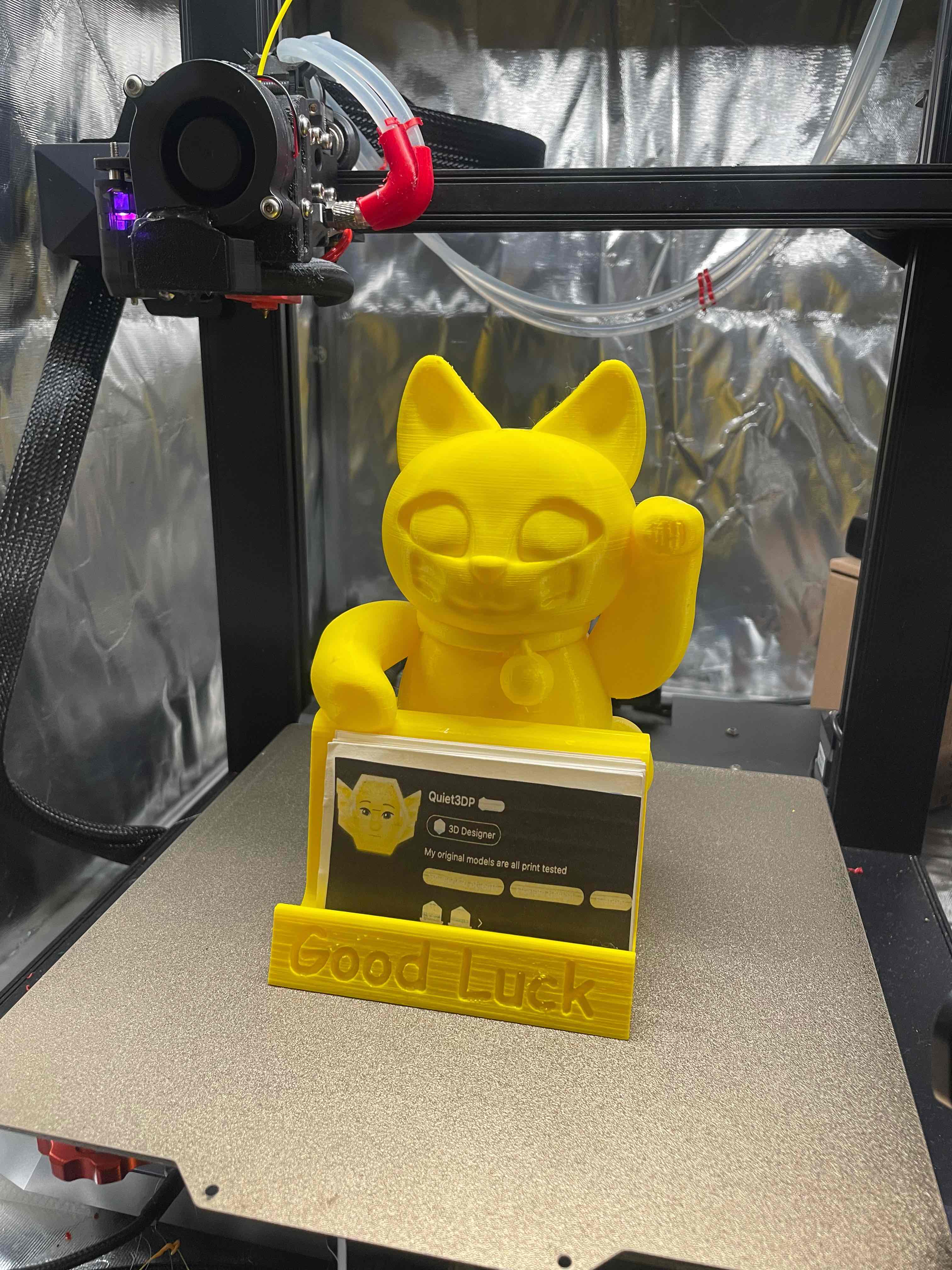 maneki neko business card holder Home Decor 3D print model - Mito3D