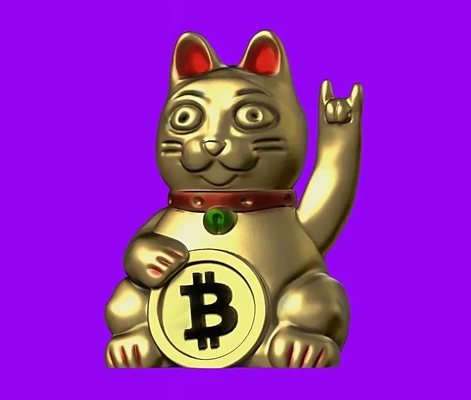 maneki neko cripto 3d modelos descargar crealidad nube 3d print model - Mito3D