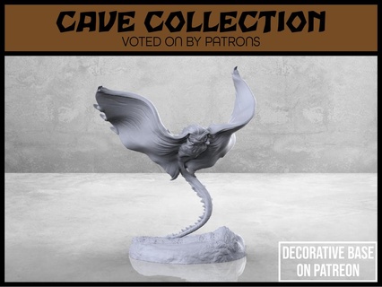 manta cave bat - version 3 tabletop miniature Animals 3d print model - Mito3D