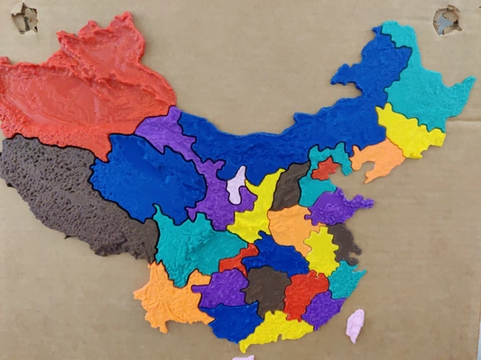 mapa of china 3d modelos descargar crealidad nube 3d print model - Mito3D