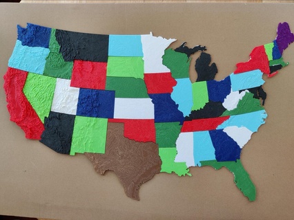 harita Birleşik eyaletler 3d modeller indir Creality bulut mimari manzara 3d print model - Mito3D