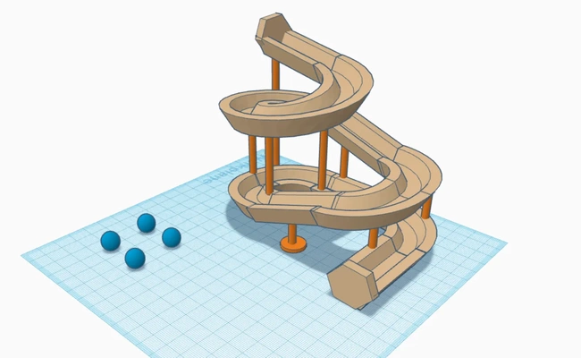 marble track 3d models download creality cloud 3d print model - Mito3D