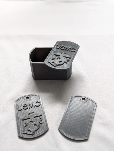 marine dog tag box lids 3d models download creality cloud 3d print model - Mito3D