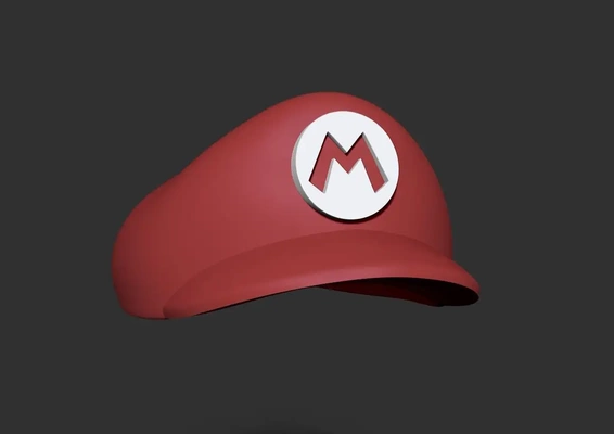 mario bros chapeau casquette 3d modèles télécharger créalité nuage costumes 3d print model - Mito3D