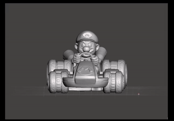 mario kart 3d modelos descargar crealidad nube juguete coches 3d print model - Mito3D