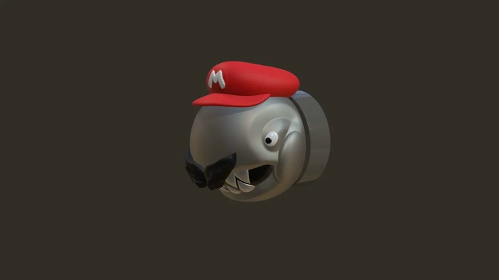 mario luigi inspiriert kugeln kanon 3d modelle download realität wolke 3d print model - Mito3D