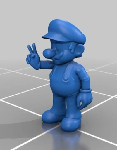 mario posed - upsampled 3d models download creality cloud 3d print model - Mito3D