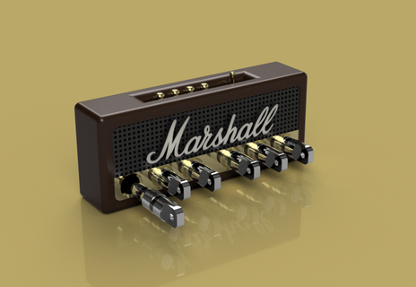 Marshall amplifikatör anahtar Kulp destek ev dekor 3d print model - Mito3D