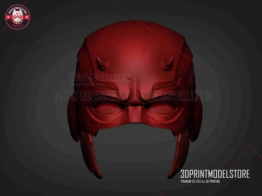 marvel daredevil helmet cosplay - halloween costume mask 3d models download creality cloud masks & helmets 3d print model - Mito3D