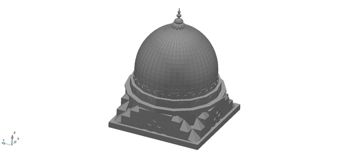 mosquée Nabvi gomme mâcher modèle historique bâtiments 3d print model - Mito3D