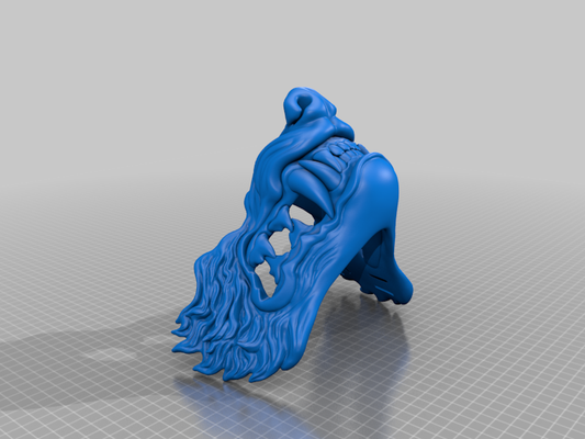 maschera wolfy 3d modelli scarica creality nube corpo parti 3d print model - Mito3D