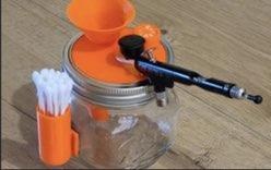 mason jar airbrush station DIY 3d print model - Mito3D