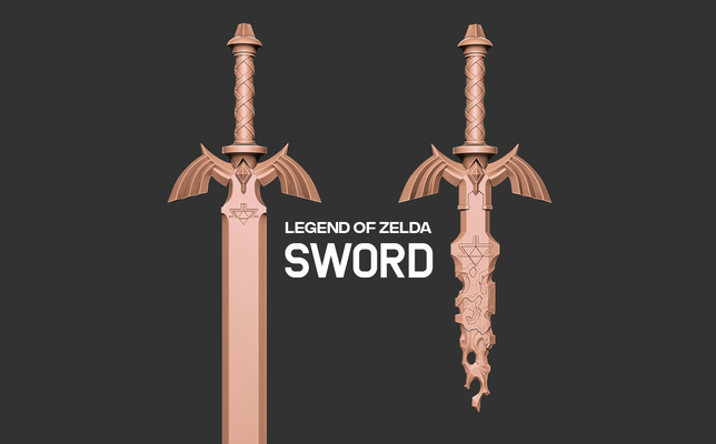 master sword - legend of zelda 3d print model models download creality cloud 3d print model - Mito3D