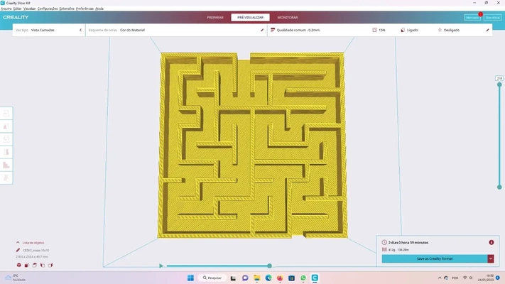 labyrinthe 3d modèles télécharger créalité nuage 3d print model - Mito3D