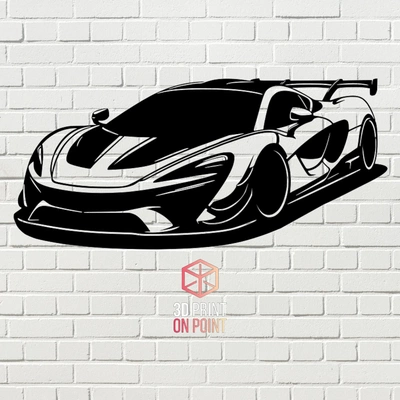 mclaren gt 2d pared arte 3d modelos descargar crealidad nube 3d print model - Mito3D