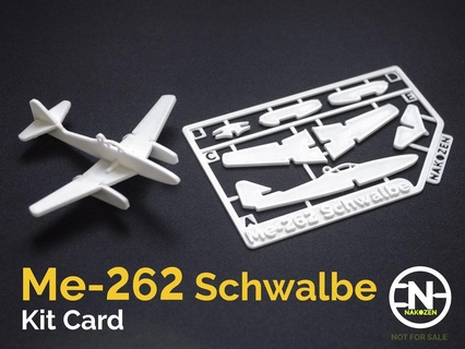 me-262 schwalbe kit card Warplanes 3d print model - Mito3D