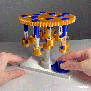 mechanical carousel - gears toy Toys & Games 3d print model - Mito3D