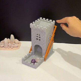 mechanical dice tower Accessories 3d print model - Mito3D