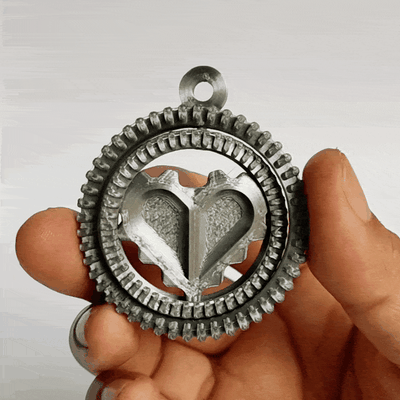 mechanical heart keychain 3d models download creality cloud 3d print model - Mito3D