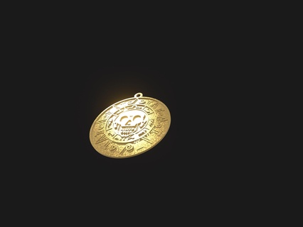 medalha pirata caraíbas 3d print model - Mito3D
