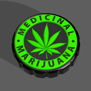 medico marijuana scorta vaso coperchio domestico 3d print model - Mito3D
