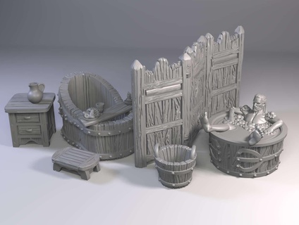medieval banheiro brinquedos jogos 3d print model - Mito3D