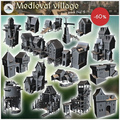 medieval village pack no 5 3d models download creality cloud 3d print model - Mito3D