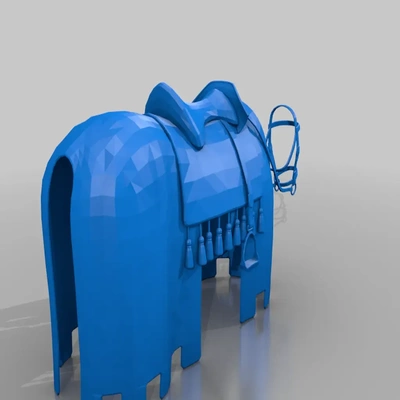 medio barda caballo 3d modelos descargar crealidad nube 3d print model - Mito3D