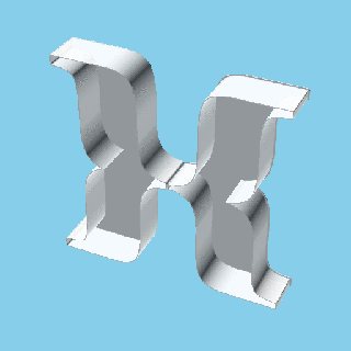 medium left curly bracket ornament nestable box v1 Others 3d print model - Mito3D
