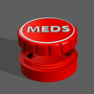 meds- stash jar lid Household 3d print model - Mito3D