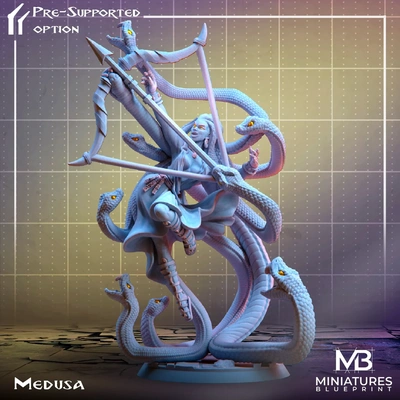 medusa grego deuses 3d modelos baixar crialidade nuvem 3d print model - Mito3D