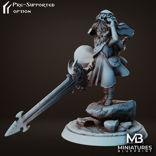 Mélanie gros épée femmes 3d print model - Mito3D