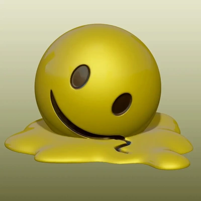 schmelzen emoji 3d modelle download realität wolke 3d print model - Mito3D